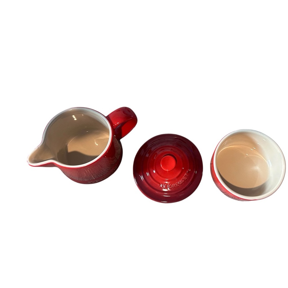 Le Creuset Signature Cream and Sugar Set (cerise) - Picture 7 of 12
